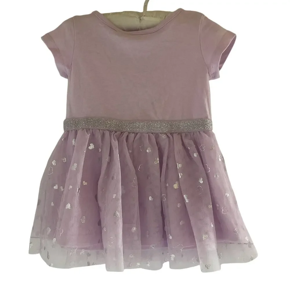The Children’s Place Toddler Girls Princess Tulle Dress Pink 12- 18M